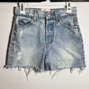 Revice Distressed High Waist Denim Shorts sz 26